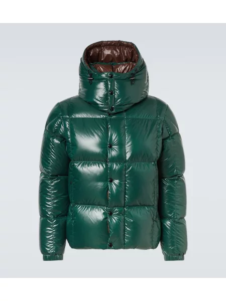 Пухено яке Moncler зелено