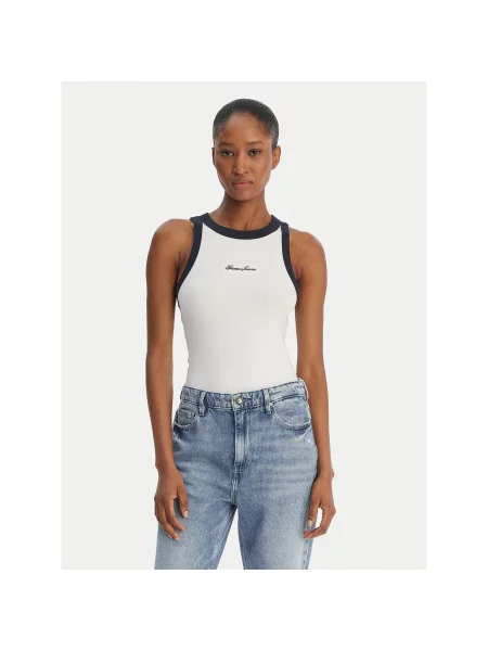 Guess Jeans Топ Slim Fit білий
