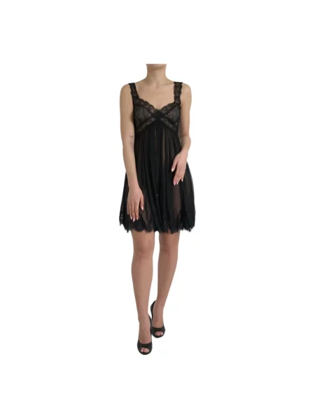 Sukienka mini Dolce And Gabbana koronkowa biznesowa czarna