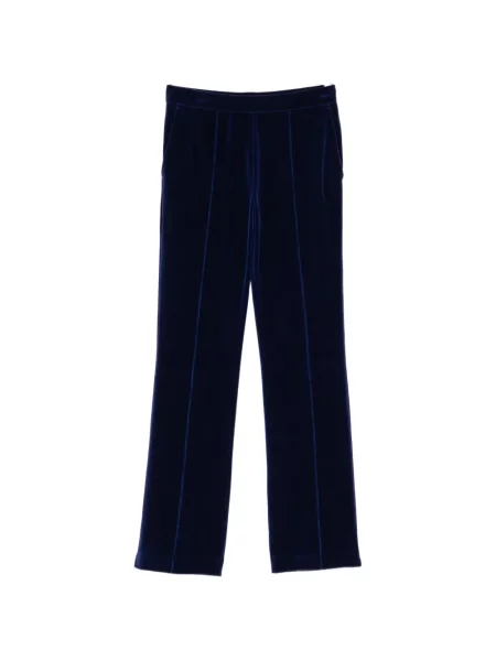 Pantaloni de jogging Tom Ford cu broderie din velur albastru