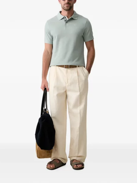 Καρό polo Barbour με κέντημα πράσινο