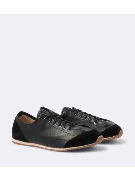 Sneakerși Lemaire din piele de căprioară negru