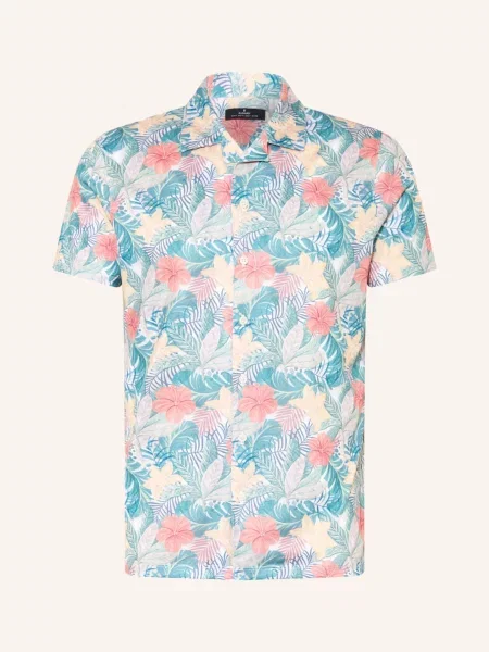 Ragman Košile V Resortovém Stylu Regular Fit Z Jersey zelená / oranžová žlutá