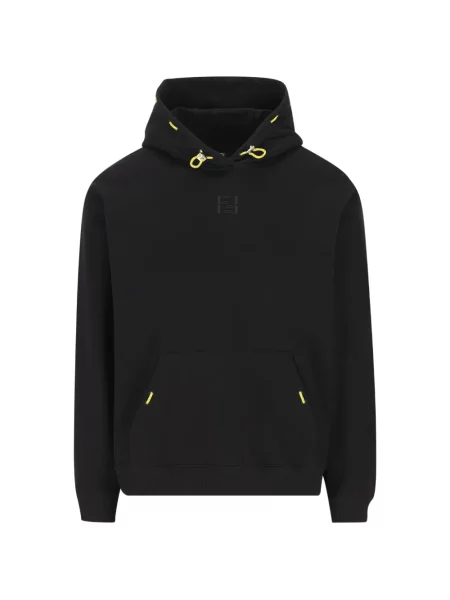 Hanorac cu glugă Fendi cu broderie negru