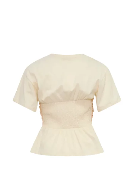 Tricou Ulla Johnson cu volane alb