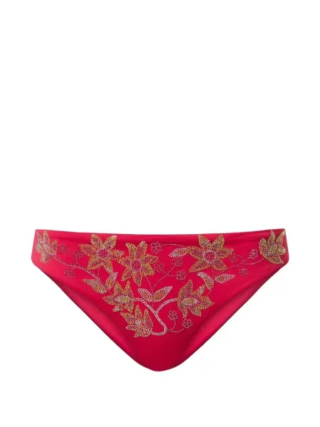 Bikini Twinset w kwiatki z ćwiekami różowy