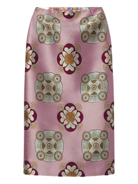 Fustă tip creion La Doublej cu model floral cu imagine roz