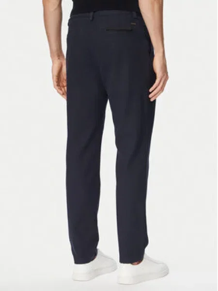 BOSS Chinos kelnes Tamsiai Tapered Fit mėlyna