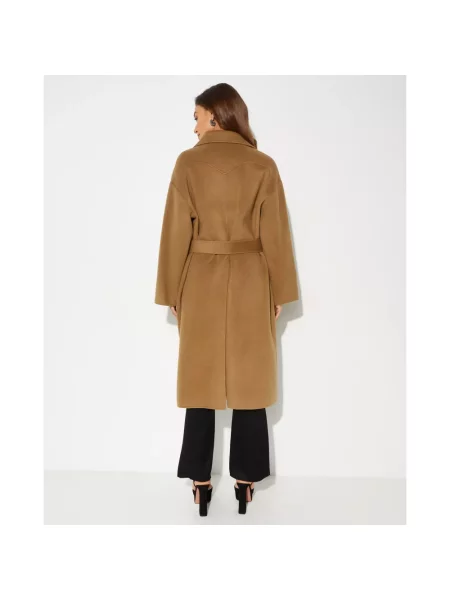 Trencz Nanushka wełniany brązowy