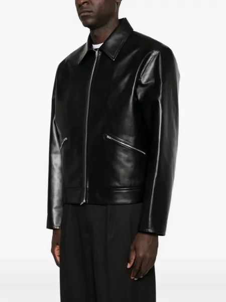 Geanta de piele Jil Sander negru