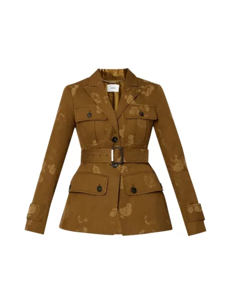 Marynarka Erdem w paski safari beżowa