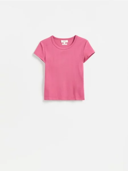 Reserved Tricou din mercerizat mov
