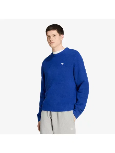 Pulover adidas Trefoil Essentials Fully Knit Sweatshirt Bold Blue XL albastru