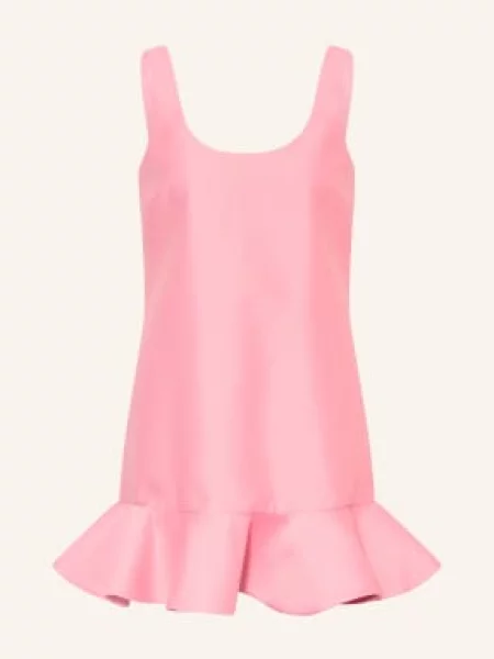 Self-Portrait Sukienka Koktajlowa Z Falbanami pink różowa