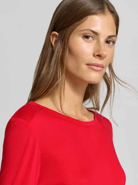 Longsleeve o półprzezroczystym wyglądzie Myon czerwona