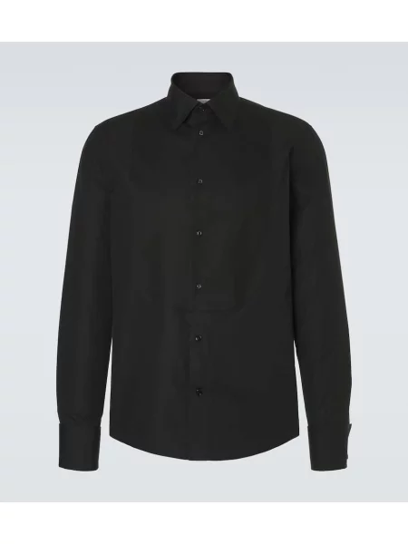 Cămașă Burberry din poplin negru