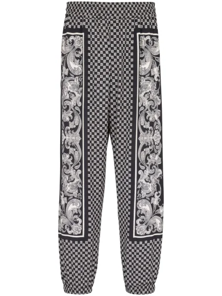 Kalhoty Balmain s potiskem černé