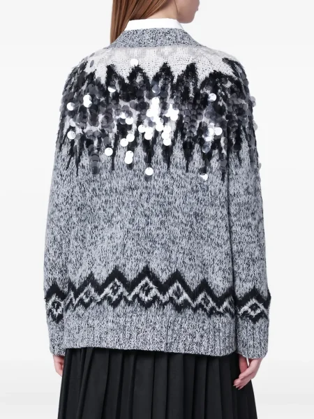 Cardigan Roberto Collina cu paiete gri