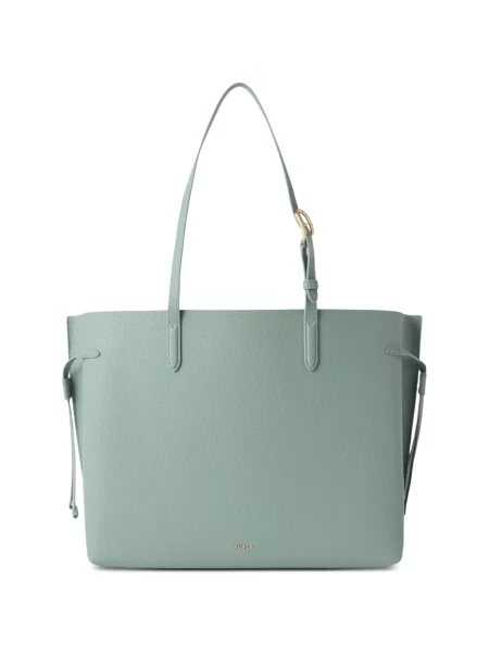 Geantă shopper Furla din piele verde