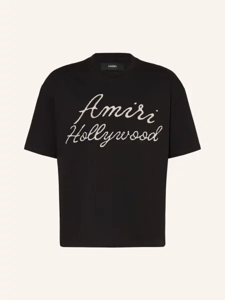 Amiri Tričko Hollywood / krémová černá