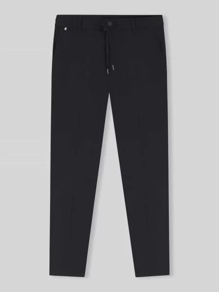 Spodnie z lnu i mieszanki w kroju Modern Fit z prostą nogawką model Boss