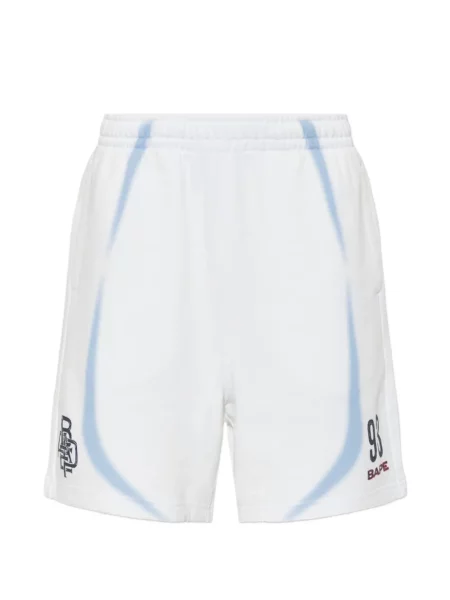 Pantaloni scurți A Bathing Ape® cu imagine alb