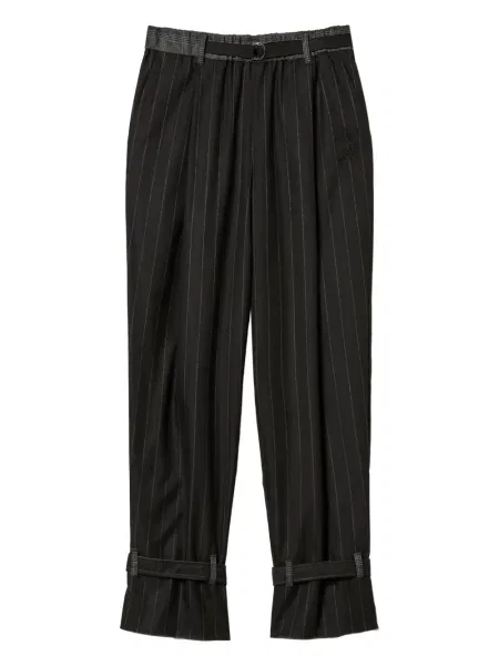 Pantaloni Twinset cu dungi negru