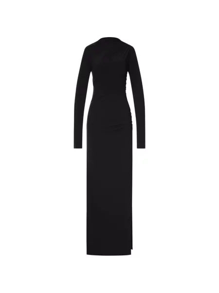 Lung rochie The Andamane cu volane negru