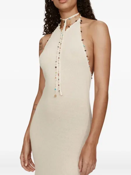 Rochie maxi Christopher Esber cu gât halter de costum
