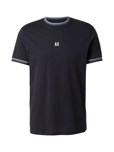 ARMANI EXCHANGE Tričko námornícka modrá / svetlomodrá biela