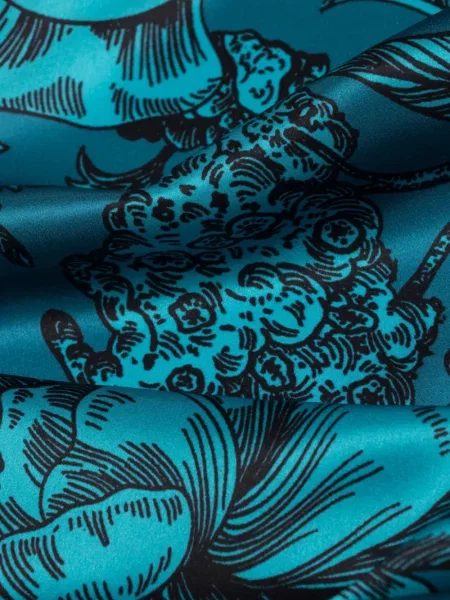 Fular Elizabetta cu model floral cu imagine albastru
