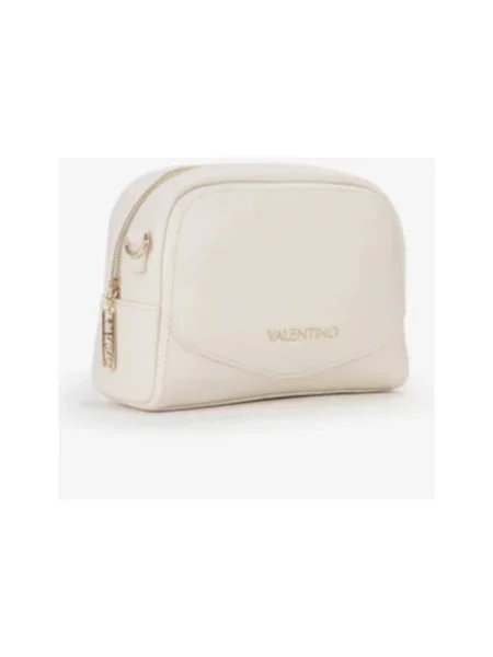 Lniana torebka Valentino Bags beżowa