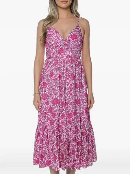 Rochie midi Michael Kors cu model floral cu imagine roz