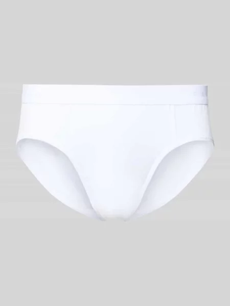 Majtki o kroju regular fit z detalem z logo model ‘Daily’ Falke białe