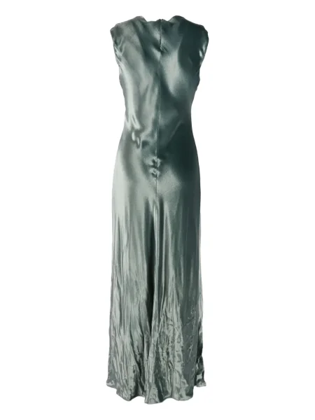 Rochie maxi Alberta Ferretti fără mâneci de costum verde