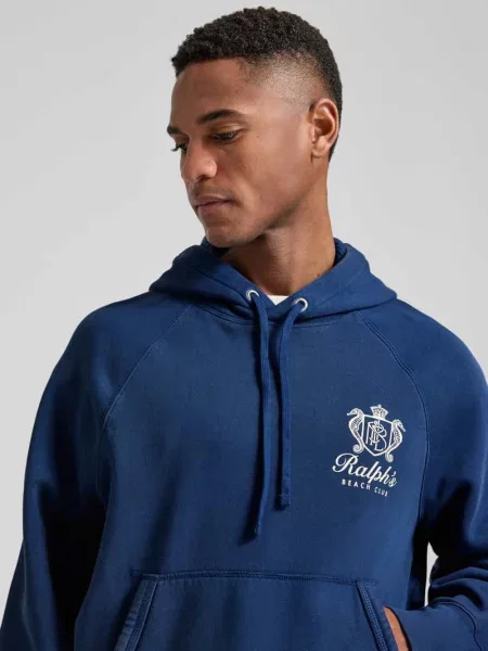 Polo Ralph Lauren Bluzy Mężczyzna Niebieski S Hoodie granatowa