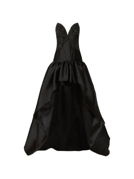 Rochie Costarellos cu aplicații asimetrică de costum negru