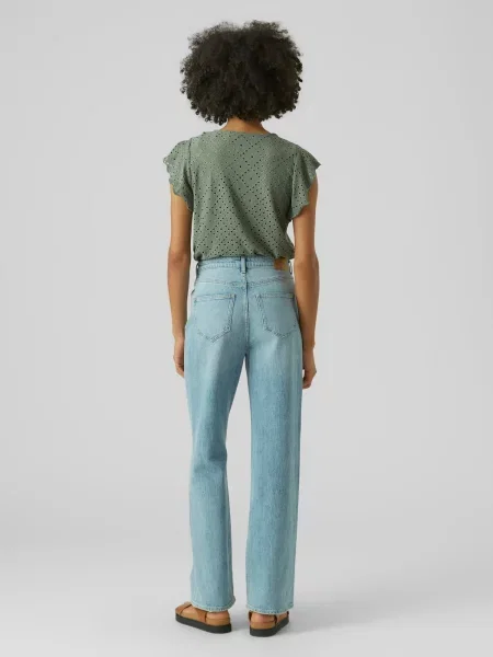 VERO MODA Bluza TASSA temno zelena