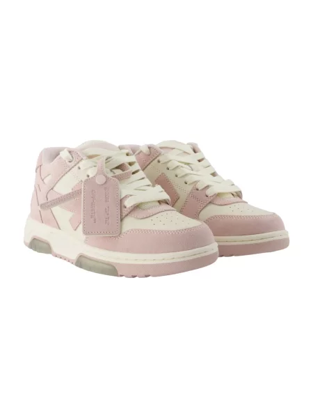 Sneakersy Off-white skórzane biznesowe białe