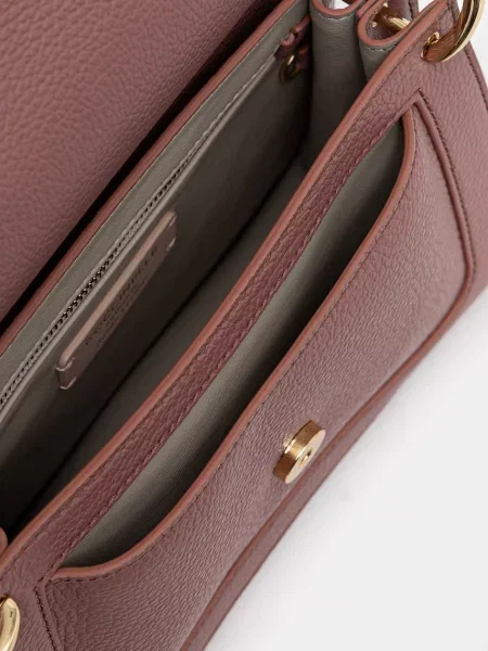 Coccinelle чанта crossbody дамска от кожа розово