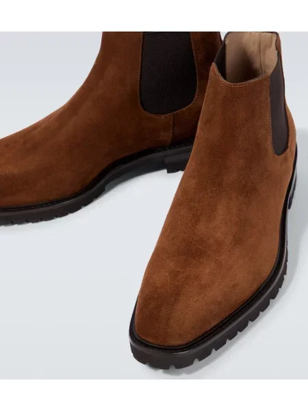Botine chelsea Manolo Blahnik din piele de căprioară maro