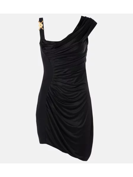 Rochie Versace din jerseu drapată negru