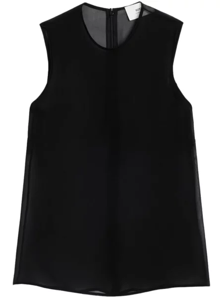 Top Ami Paris de mătase transparente negru