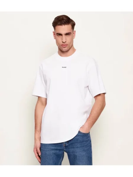 HUGO Tricou Dapolino alb