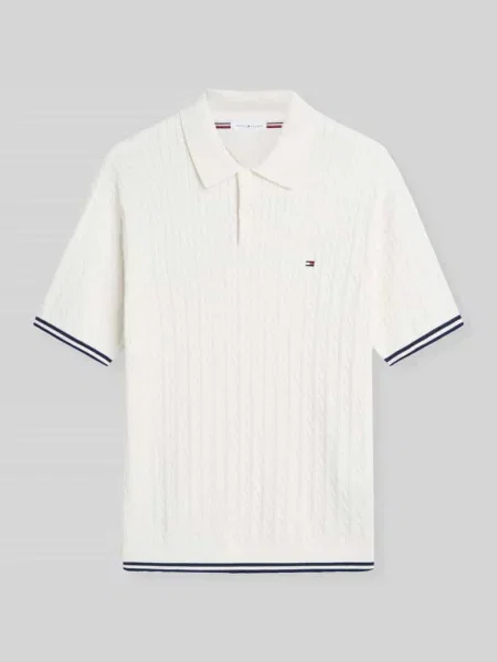 Koszulka polo o kroju regular fit z czystej bawełny Tommy Hilfiger beżowa