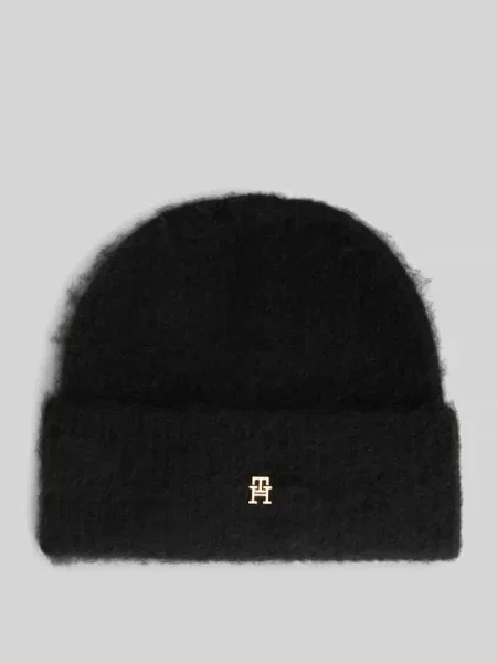 Tommy Hilfiger czapka beanie z wełną czarna