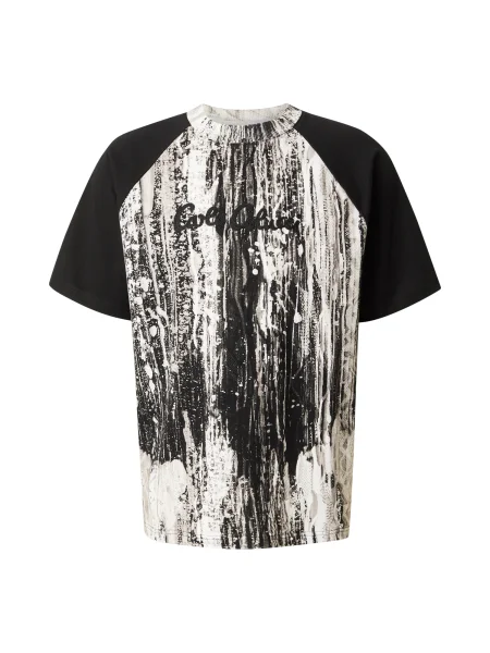 Carlo Colucci Tricou grej / negru / murdar alb