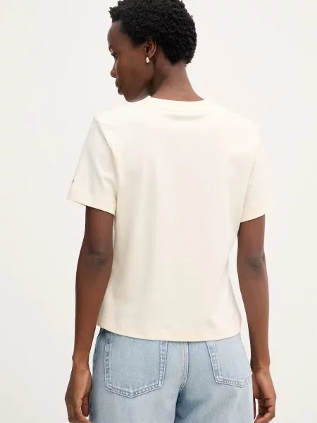 Tommy Hilfiger T-Shirt Logo Interlock jasny beżowy