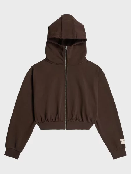 Обрізаний худі G-star Raw коричневе