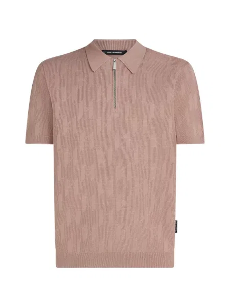 Tricou polo Karl Lagerfeld roz